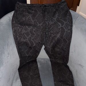 Black Animal Print Pants